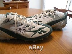 Green Bay Packers #32 RB Brandon Jackson Game Used Autograped Reebok Cleats