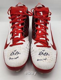 Greg Garcia Signed Autographed Game Used Cleats St. Louis Cardinals