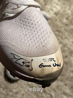 Guardians Shane Bieber 2023 Auto Signed Game Used Worn Cleats Mlb Authenticated