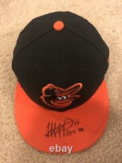 Hanser Alberto Baltimore Orioles Game Used Autographed Hat