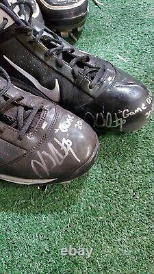 Hector Santiago Signed ROOKIE YR /Game Used Chicago White Sox Baseball Cleats