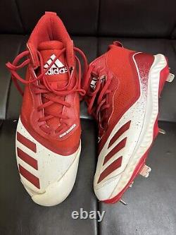 Ian Anderson Atlanta Braves Game Worn Used Adidas Team Issued Pitching Cleats