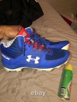 Ian Happ game used under armour yard cleats chicago cubs