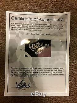 Ichiro Suzuki Mill Creek Sports Game Used Autographed Insc. Cleats 2014 Yankees