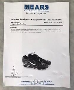 Ivan Rodriguez Autograph Signed 2005 Game Used Cleats Mears Detroit Tigers Hof