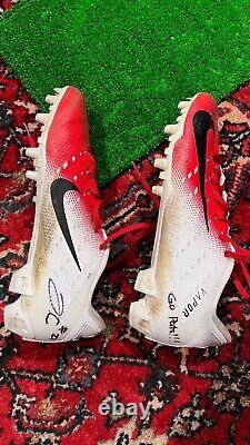 JC Jackson signed Game Worn Cleats New England Patriots with COVID TRACKER