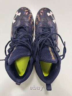 JD Bertrand Signed Game Used Shamrock Series 2021 Notre Dame Cleats JSA COA