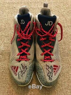 JD Martinez Steiner Sports Signed LOA Game Used Autographed Cleats 2018 Red Sox