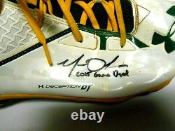 JSA Matt Olson Signed Autographed Game Used Baseball Cleats Shoes Oakland A's