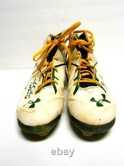 JSA Matt Olson Signed Autographed Game Used Baseball Cleats Shoes Oakland A's