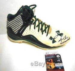 JSA Matt Olson Signed Autographed Game Used Baseball Righ Cleat Shoes Oakland As