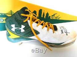 JSA Matt Olson Signed Autographed Game Used Pair Baseball Cleats Oakland A's