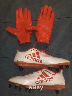 Jabrill Peppers Cleveland Browns Game Used Worn Cleats Gloves 2018-19 Giants