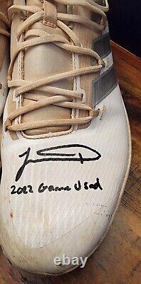 Jackson Merrill 2022 Game Used Autographed Cleats San Diego Padres