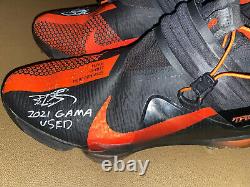 Jairo Pomares San Francisco Giants Signed Auto 2021 Game Used Cleats