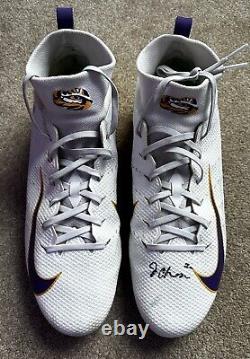 Jamarr Chase Game Used Worn Signed Autographed LSU PE Cleats