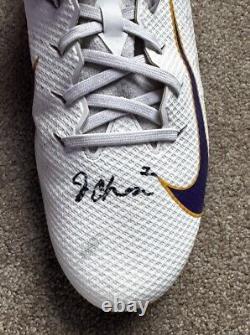 Jamarr Chase Game Used Worn Signed Autographed LSU PE Cleats