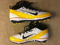 James Farrior Signed Game Un Used Issued PE Nike Cleats Pittsburgh Steelers