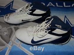Jason Witten Game Used / Practice Worn Used Autographed Dallas Cowboys Cleats