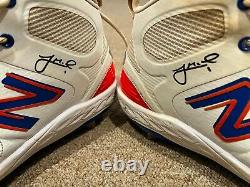 Jeff McNeil MLB Holo Fanatics Game Used Autographed Cleats 2023 New York Mets