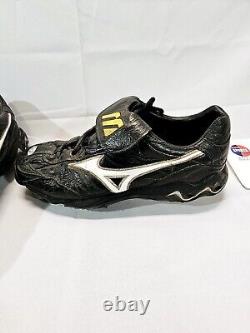 Jeremy Burnitz Brewers Fan Favorite Signed Game Used Worn Baseball Cleats COA