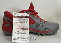 Jeremy Hazelbaker Game Used Signed Cleats Shoes St Louis Cardinals JSA