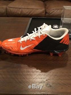 Jeremy Hill Bengals Game Used Game Worn Signed Cleats 1st Career NFL Touchdown