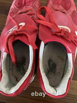 Jim Edmonds Signed St Louis Cardinals Game Used Worn Cleats Rare World Series