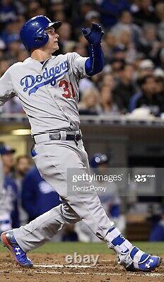 Joc Pederson LA Dodgers 2015 Game Used Under Armour Rookie Cleats JSA