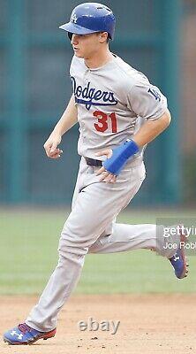 Joc Pederson LA Dodgers 2015 Game Used Under Armour Rookie Cleats JSA
