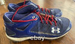 Joc Pederson SIGNED 2012 AFL game-used Under Armour sz 12 cleats-Dodgers