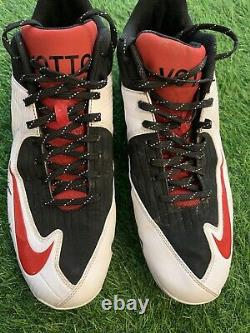 Joey Votto Cincinnati Reds Game Used Cleats 2015 Signed PSA Authenticated