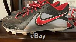 Joey Votto Game Used Cleats With PSA/DNA COA. Photo Matched Style To 2013 Season