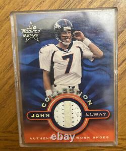 John Elway 1999 Leaf Rookies & Stars Collection Game-worn Shoe Cleat Patch #66