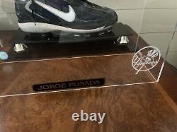 Jorge Posada NY Yankees Signed Game Used Nike Zoom Air Cleat WithCOA & Case