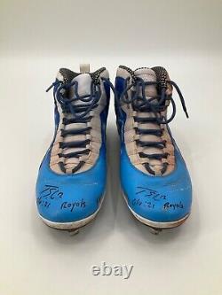 Jorge Soler K. C. Royals Signed Game Used Custom Jordan Cleats Mlb Hologram Coa