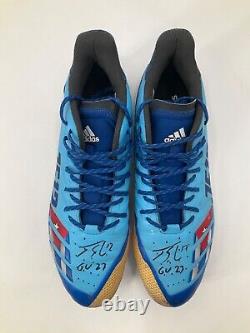 Jorge Soler Miami Marlins Signed Custom Adidas Bounce Game Used Shoes Mlb Holo