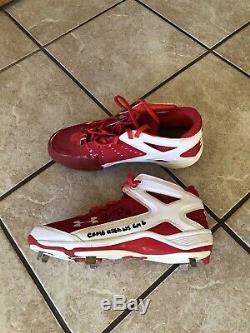 Josh Tomlin Game Used, Autographed, WORLD SERIES Cleats, GAME 6