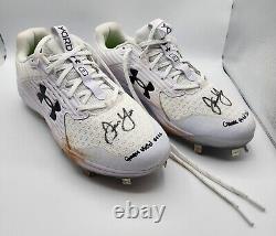 Juan Yepez Signed Autographed 2022 Game Used Rookie Cleats Cardinals