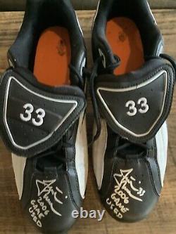 Justin Morneau Game Used and Autographed Cleats from 2006 MVP Season withCOA