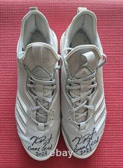 KRIS BRYANT autograph GAME USED Colorado Rockies 2023 signed cleats CHICAGO CUBS