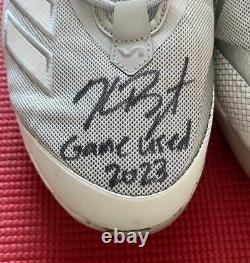 KRIS BRYANT autograph GAME USED Colorado Rockies 2023 signed cleats CHICAGO CUBS