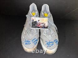 Kahlil Watson Marlins Auto Signed 2022 Game Used Cleats Beckett Rookie COA `