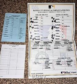 Kansas City Royals Game Used Lot Duffy Signed Cleats Lineup Card Auto Team Ball