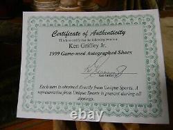 Ken Griffey Jr 1999 Game Used Autographed Signed NIKE Cleats Mariners HOF 2016