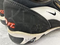 Kenny Lofton MLB signed game used Nike cleats Heritage LOA