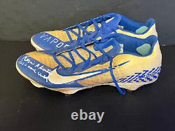 Kevin Alcantara Chicago Cubs Auto Signed 2022 Game Used Cleats Full Name