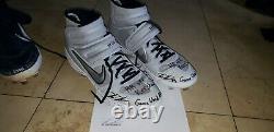 Kevin Kiermaier Rays 2020 World Series Game Used Autograph Home Run Cleats