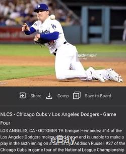 Kike Enrique Hernandez Los Angeles Dodgers Game Used 2016 NLCS Playoffs Cleats