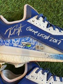 Kris Bryant Chicago Cubs Game Used Cleats 2017 Excellent Use Signed LOA